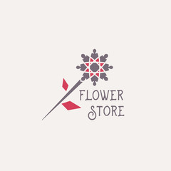 Vector Flower Store Emblem
