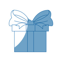 gift box wrapped ribbon bow decoration celebration vector illustration