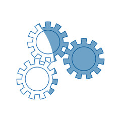 set gear wheel cog cooperation teamwork concept vector illustration