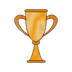 trophy award competition winner icon vector illustration