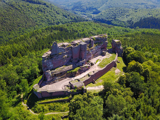 Burg Fleckenstein im Elsass, Drohnenbild