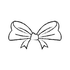 smooth ribbon beam bow decoration image vector illustration