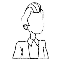 cartoon man business manager people portrait vector illustration