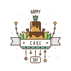 Happy Cake Day. Vector illustration.