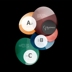 Glass circles on black