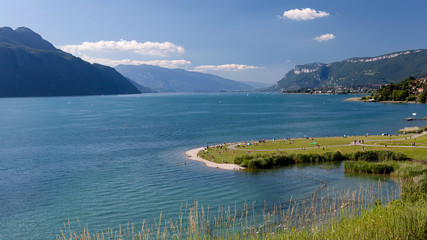Naklejka premium Lac du Bourget en été, Savoie 
