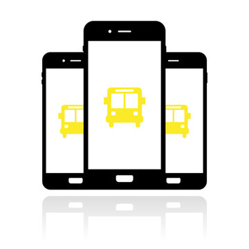 Smartphone Banner - Bus - Bushaltestelle - Fahrplan - App