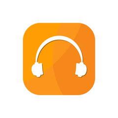 Flat Headset App Icon Graphic Resources