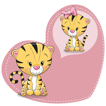 Cute cartoon Dreaming Tiger