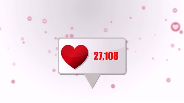 Contador de redes sociales corazones