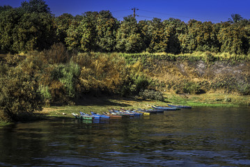 Sailing in the Nile River in upper Egypt
