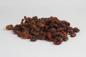 Raisins on a white background, Gourmet food