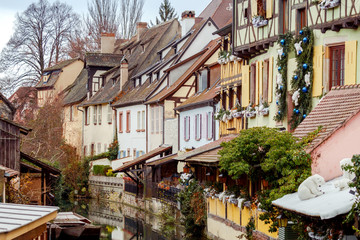 The city of Colmar is decorated for Christmas.