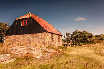 Old rural building made of stones and wood