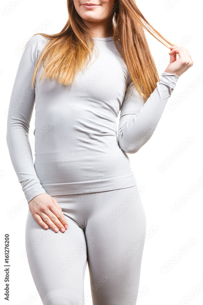 Canvas Prints Sport fit woman in thermal clothes.