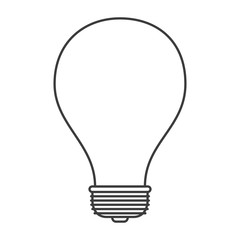 Fototapeta premium monochrome silhouette of light bulb icon vector illustration