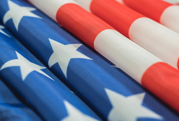 Fototapeta na wymiar Closeup of American flag
