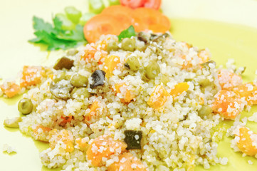 Vegetarian couscous closeup