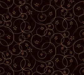 Seamless background with plant. 