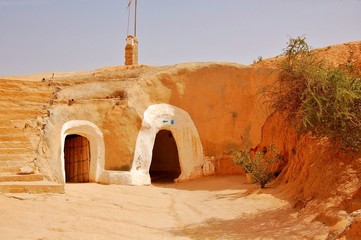  Maison troglodyte à Matmata en Tunisie.