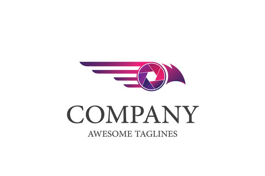Eagle Shot, Digital Camera, photography Logo Illustration Design 