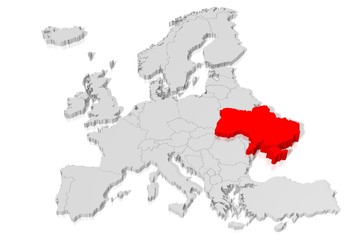 3D map - Ukraine