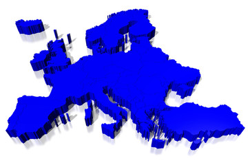 Fototapeta premium 3D Europe map