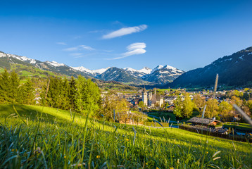 Idyllic alpine city Kitzbühel in spring, Tyrol, Austria - obrazy, fototapety, plakaty