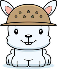 Cartoon Smiling Zookeeper Bunny