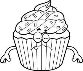 Sick Cartoon Cupcake