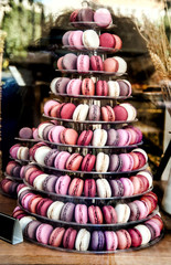 Traditional french colorful macaroons