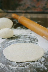 Dough rolling for mini pizza