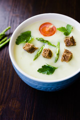 Fresh asparagus soup
