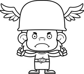 Cartoon Angry Hermes Monkey