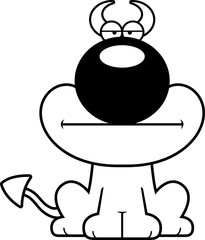 Cartoon Devil Bored