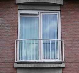 Building with modern plastic window