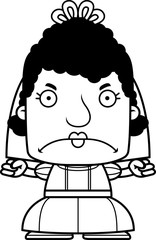Cartoon Angry Bride Woman