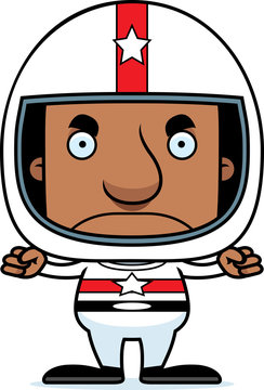 recommend clip art: Cartoon Angry Race Car Driver Man