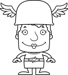 Cartoon Smiling Hermes Woman