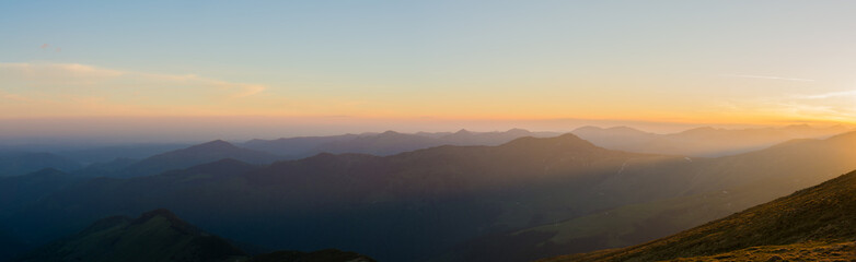 Sunset over the mountains