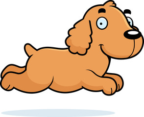 Cartoon Cocker Spaniel Running