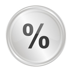 Prozentzeichen - Verchromter Button