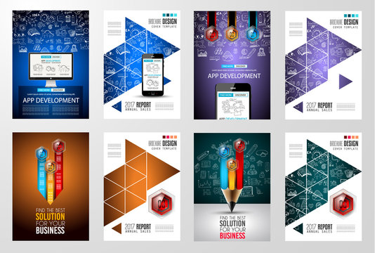 Brochure template, Flyer Design or Depliant Cover for business presentation