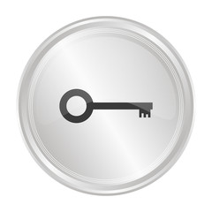 Schlüssel retro - Verchromter Button