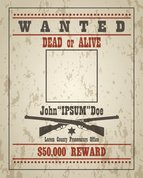 Retro Wanted Poster Template