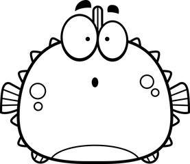 Obraz premium Surprised Little Blowfish