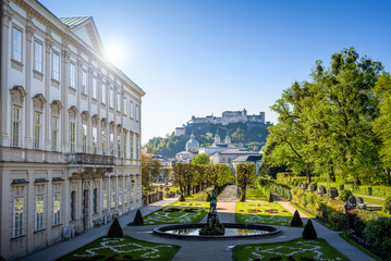 Mirabell Palace and Gardens, Salzburg, Austria - obrazy, fototapety, plakaty