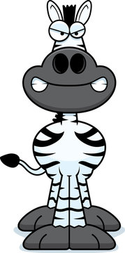 Angry Cartoon Zebra