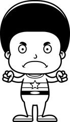 Cartoon Angry Superhero Boy