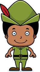 Cartoon Smiling Robin Hood Boy